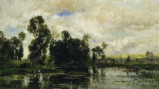 Charles Francois Daubigny The Edge of the Pond oil painting picture